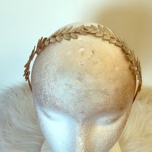 Girl gold leaf headband